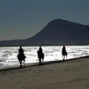 Promenade sur la plage au CSI de Oliva 